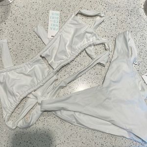 NWT never worn before white Frankie’s bikini